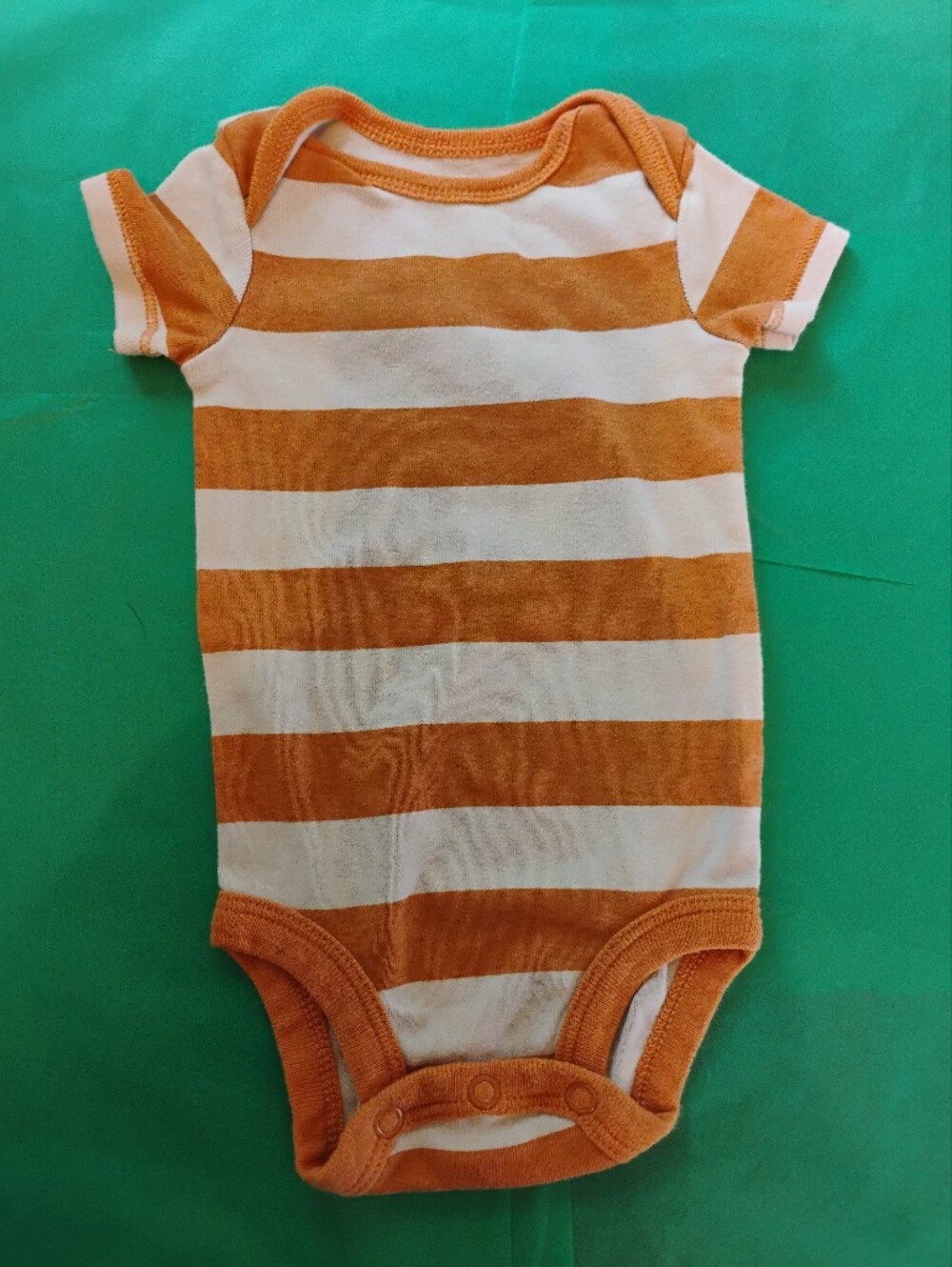 Carter's Orange and White Striped Baby One-Piece Bodysuit